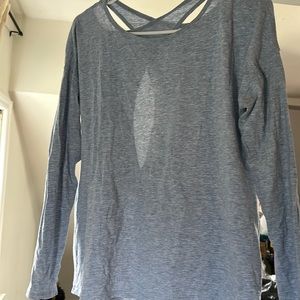 lululemon cross back long sleeve baby blue